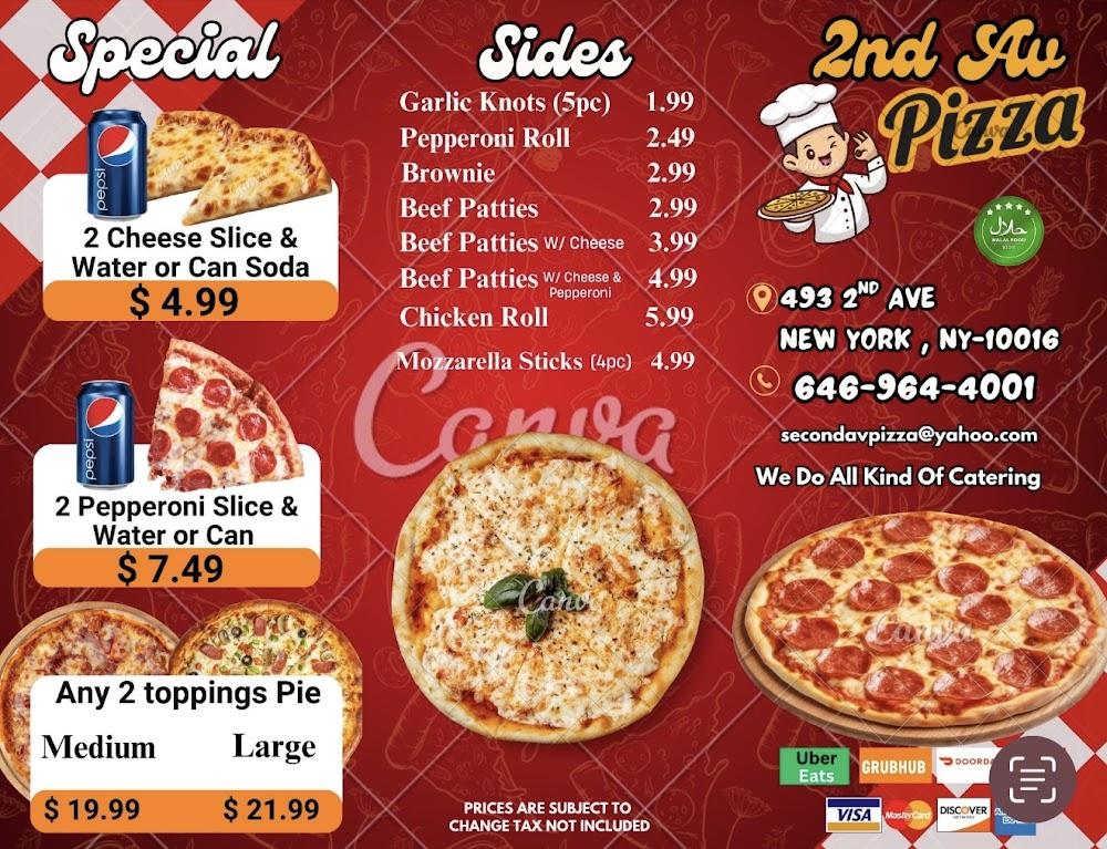 2nd AV PIZZA Menu image 2